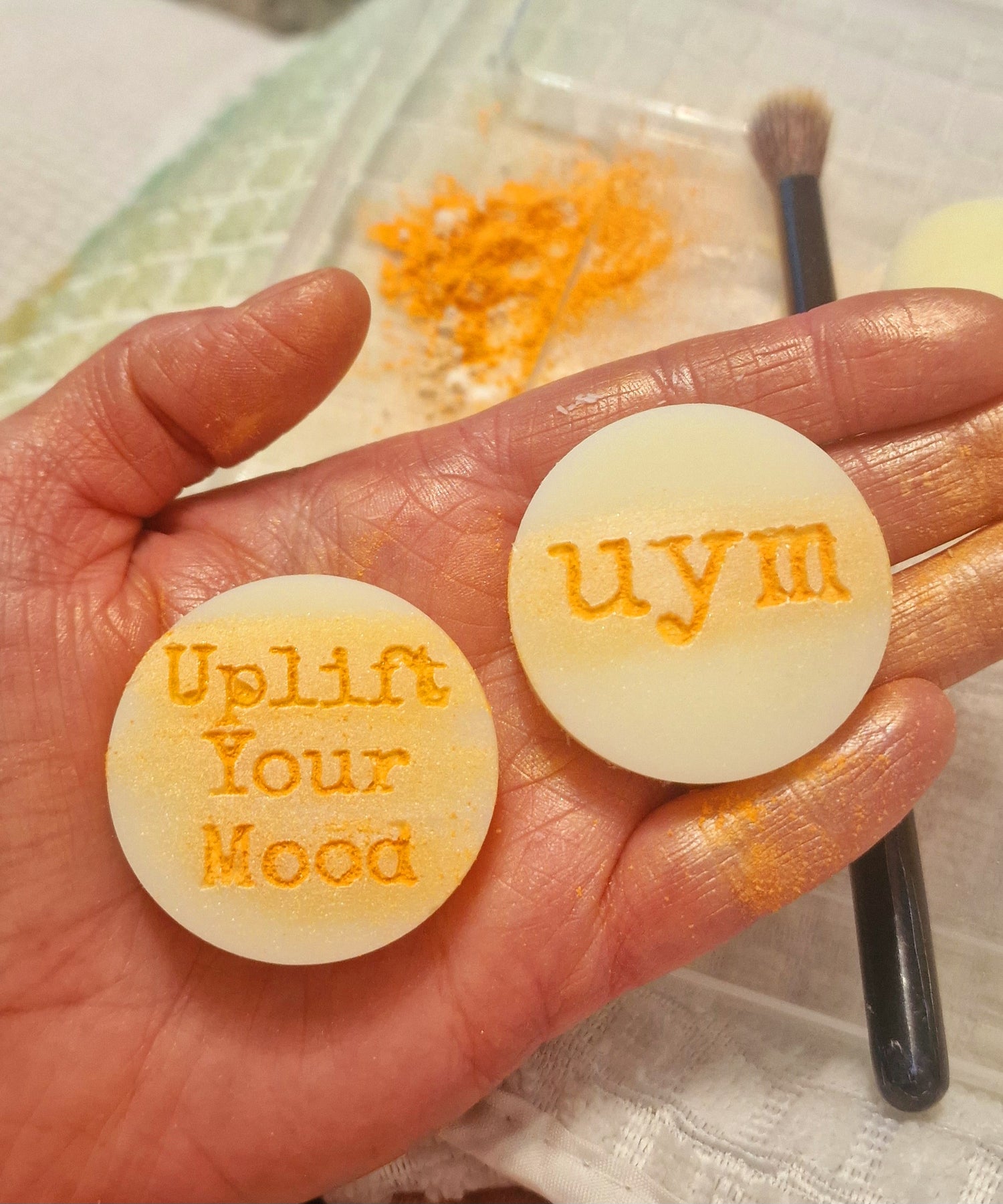 Hand-made natural wax Uplift Your Mood wax melts